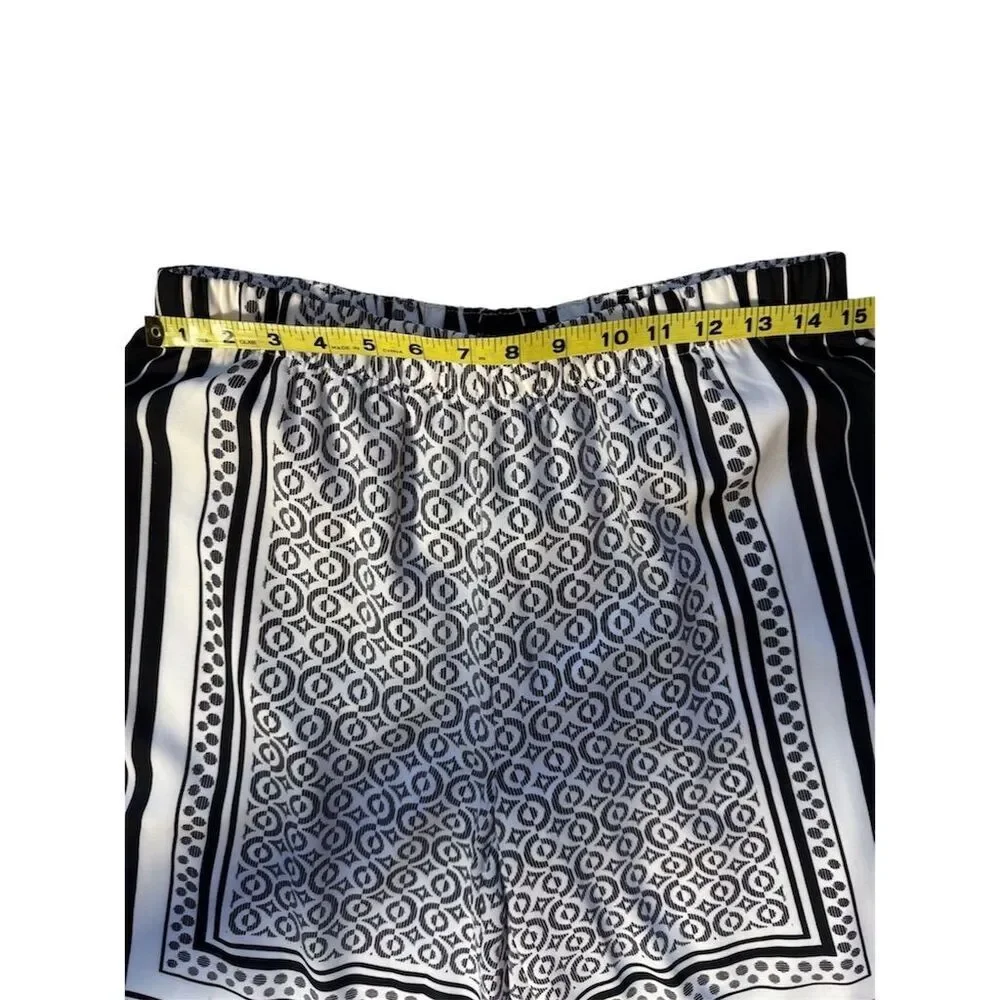 Black Label by Chico's Petite Palazzo Pants Geometric Print Size 0